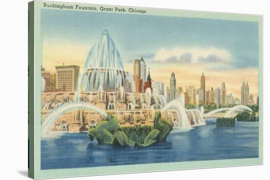 Buckingham Fountain, Grant Park, Chicago, Illinois-null-Stretched Canvas