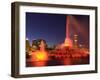 Buckingham Fountain illuminated at night, Chicago, Illinois, USA-Alan Klehr-Framed Photographic Print