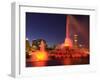 Buckingham Fountain illuminated at night, Chicago, Illinois, USA-Alan Klehr-Framed Photographic Print