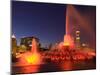 Buckingham Fountain illuminated at night, Chicago, Illinois, USA-Alan Klehr-Mounted Photographic Print