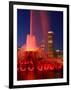 Buckingham Fountain illuminated at night, Chicago, Illinois, USA-Alan Klehr-Framed Premium Photographic Print