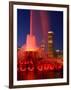 Buckingham Fountain illuminated at night, Chicago, Illinois, USA-Alan Klehr-Framed Photographic Print