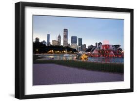 Buckingham Fountain in Chicago-benkrut-Framed Photographic Print