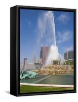 Buckingham Fountain in Grant Park, Chicago, Illinois, United States of America, North America-Amanda Hall-Framed Stretched Canvas