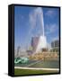 Buckingham Fountain in Grant Park, Chicago, Illinois, United States of America, North America-Amanda Hall-Framed Stretched Canvas