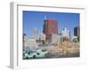 Buckingham Fountain in Grant Park with Sears Tower and Skyline Beyond, Chicago, Illinois, USA-Amanda Hall-Framed Photographic Print