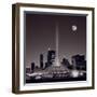 Buckingham Fountain Nightlight Chicago BW-Steve Gadomski-Framed Premium Photographic Print