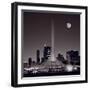 Buckingham Fountain Nightlight Chicago BW-Steve Gadomski-Framed Premium Photographic Print