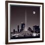 Buckingham Fountain Nightlight Chicago BW-Steve Gadomski-Framed Photographic Print