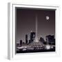 Buckingham Fountain Nightlight Chicago BW-Steve Gadomski-Framed Photographic Print