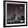 Buckingham Fountain Nightlight Chicago BW-Steve Gadomski-Framed Photographic Print