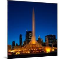 Buckingham Fountain Nightlight Chicago-Steve Gadomski-Mounted Photographic Print