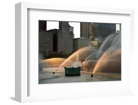 Buckingham Fountain Sidelight-Steve Gadomski-Framed Photographic Print