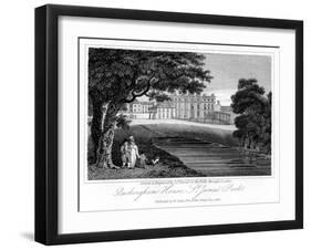 Buckingham House, St James Park, London, 1816-JC Varrall-Framed Giclee Print