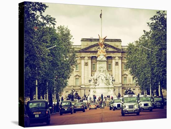 Buckingham Palace and Black Cabs - London - UK - England - United Kingdom - Europe-Philippe Hugonnard-Stretched Canvas