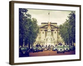 Buckingham Palace and Black Cabs - London - UK - England - United Kingdom - Europe-Philippe Hugonnard-Framed Photographic Print