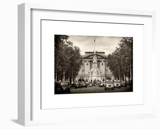 Buckingham Palace and Black Cabs - London - UK - England - United Kingdom - Europe-Philippe Hugonnard-Framed Art Print