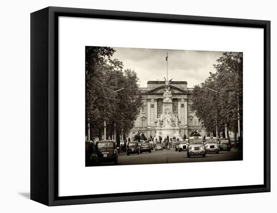 Buckingham Palace and Black Cabs - London - UK - England - United Kingdom - Europe-Philippe Hugonnard-Framed Stretched Canvas