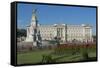 Buckingham Palace and the Queen Victoria Monument, London, England, United Kingdom-James Emmerson-Framed Stretched Canvas