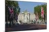 Buckingham Palace Down the Mall with Union Jack Flags, London, England, United Kingdom, Europe-James Emmerson-Mounted Photographic Print