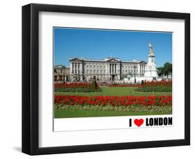 Buckingham Palace, I Love London-null-Framed Art Print
