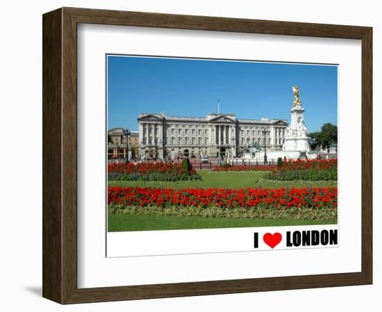 Buckingham Palace, I Love London-null-Framed Art Print