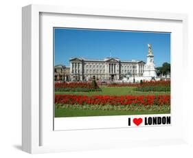 Buckingham Palace, I Love London-null-Framed Art Print