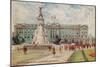 Buckingham Palace, Victoria Memorial, London, England-null-Mounted Art Print