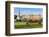 Buckingham Palace with Memorial for Queen Victoria, London, South of England-null-Framed Art Print