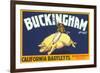 Buckingham Pear Label-null-Framed Art Print