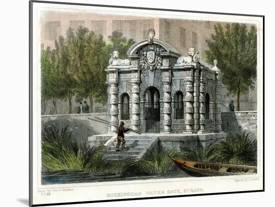 Buckingham Water Gate, Strand, Westminster, London, 1830-J Henshall-Mounted Giclee Print