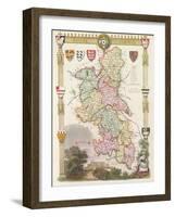 Buckinghamshire with Illustrations of Eton College Chapel-null-Framed Giclee Print