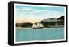 Bucksport, Maine - Waterfront View of Fort Knox-Lantern Press-Framed Stretched Canvas