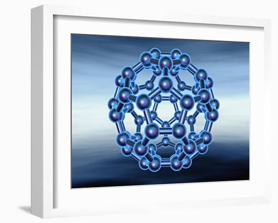 Buckyball also known as Fullerene or Buckminsterfullerene-Matthias Kulka-Framed Giclee Print