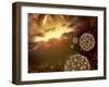 Buckyballs Floating in Interstellar Space Near a Region of Current Star-Formation-Stocktrek Images-Framed Photographic Print