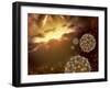 Buckyballs Floating in Interstellar Space Near a Region of Current Star-Formation-Stocktrek Images-Framed Photographic Print