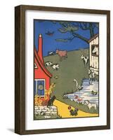 Bucolic Farm Scene-null-Framed Art Print