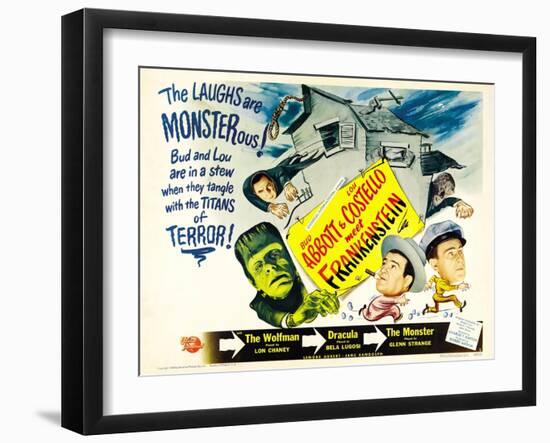 Bud Abbott Lou Costello Meet Frankenstein, 1948-null-Framed Art Print