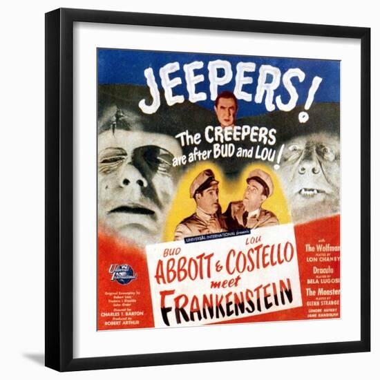 Bud Abbott & Lou Costello Meet Frankenstein, 1948-null-Framed Art Print