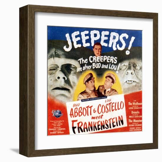 Bud Abbott & Lou Costello Meet Frankenstein, 1948-null-Framed Art Print