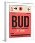 BUD Budapest Luggage Tag I-NaxArt-Framed Art Print