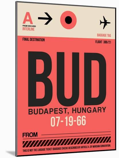 BUD Budapest Luggage Tag I-NaxArt-Mounted Art Print