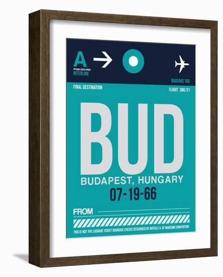 BUD Budapest Luggage Tag II-NaxArt-Framed Art Print