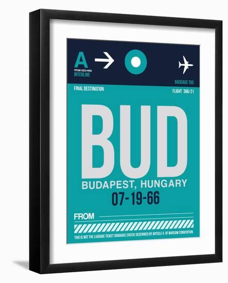 BUD Budapest Luggage Tag II-NaxArt-Framed Art Print