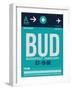 BUD Budapest Luggage Tag II-NaxArt-Framed Art Print