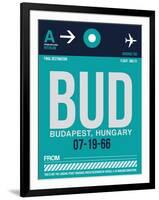 BUD Budapest Luggage Tag II-NaxArt-Framed Art Print