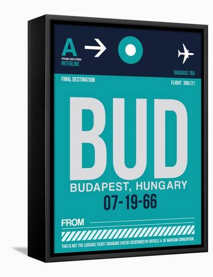 BUD Budapest Luggage Tag II-NaxArt-Framed Stretched Canvas