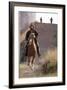 Bud Spencer Riding a Horse on the Set of Soldier of Fortune-null-Framed Photographic Print