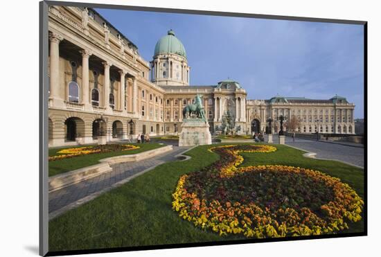 Buda castle with park, Budapest, Hungary-null-Mounted Art Print