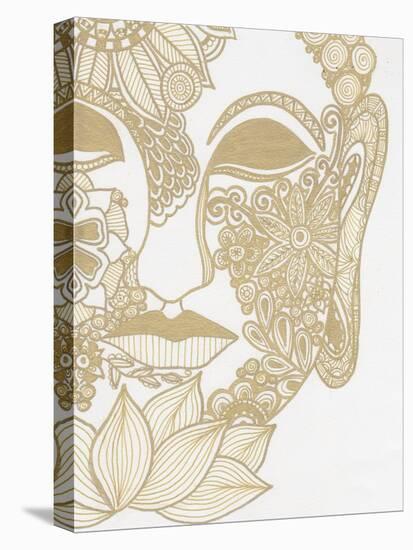 Budahh Head Gold-Pam Varacek-Stretched Canvas